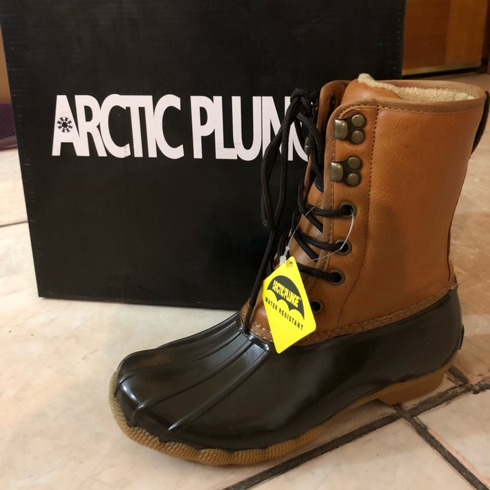 Daisy Fleeced-lined leather boot (tan/brwn) - Picture 2 of 3